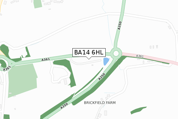 BA14 6HL map - large scale - OS Open Zoomstack (Ordnance Survey)