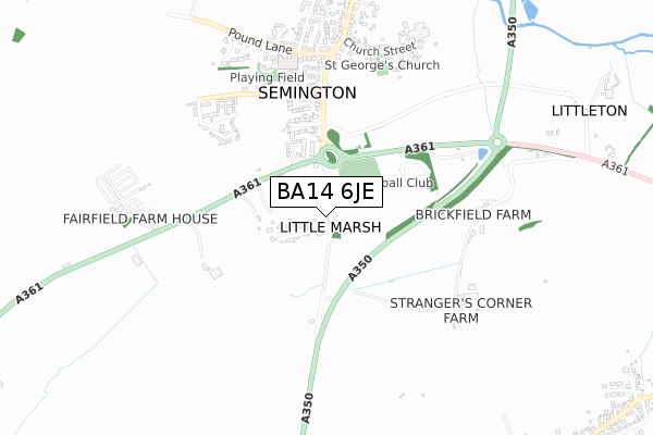 BA14 6JE map - small scale - OS Open Zoomstack (Ordnance Survey)