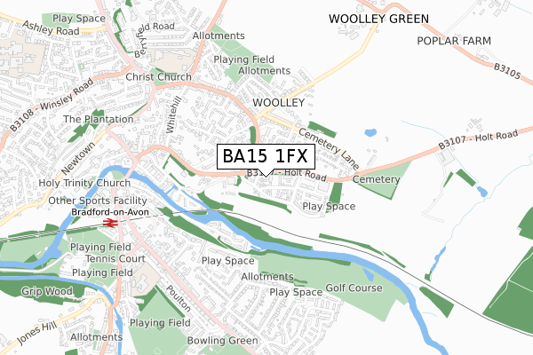 BA15 1FX map - small scale - OS Open Zoomstack (Ordnance Survey) BA15 1FX map - small scale - OS Open Zoomstack (Ordnance Survey)