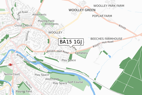 BA15 1GJ map - small scale - OS Open Zoomstack (Ordnance Survey) BA15 1GJ map - small scale - OS Open Zoomstack (Ordnance Survey)