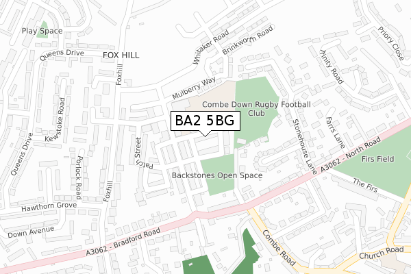 BA2 5BG map - large scale - OS Open Zoomstack (Ordnance Survey) BA2 5BG map - large scale - OS Open Zoomstack (Ordnance Survey)