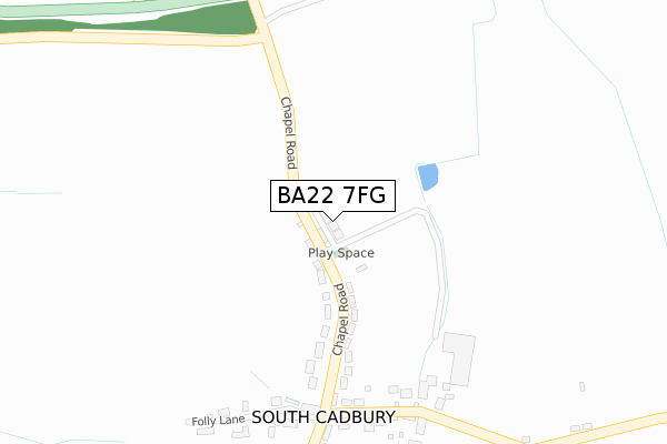 BA22 7FG map - large scale - OS Open Zoomstack (Ordnance Survey)