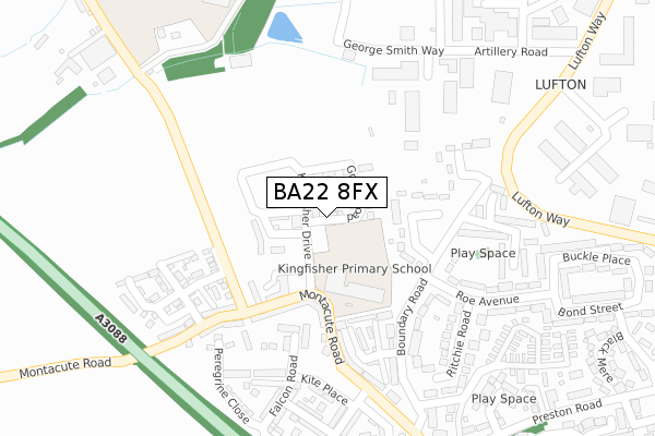 BA22 8FX map - large scale - OS Open Zoomstack (Ordnance Survey)