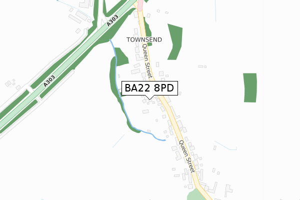 BA22 8PD map - large scale - OS Open Zoomstack (Ordnance Survey)