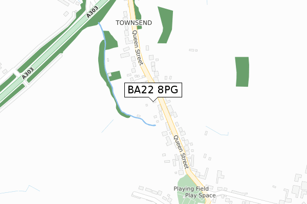 BA22 8PG map - large scale - OS Open Zoomstack (Ordnance Survey)