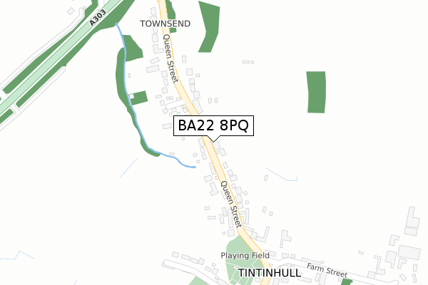 BA22 8PQ map - large scale - OS Open Zoomstack (Ordnance Survey)