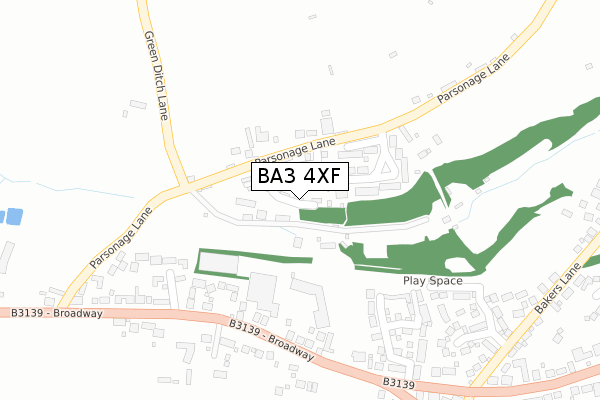 BA3 4XF map - large scale - OS Open Zoomstack (Ordnance Survey) BA3 4XF map - large scale - OS Open Zoomstack (Ordnance Survey)