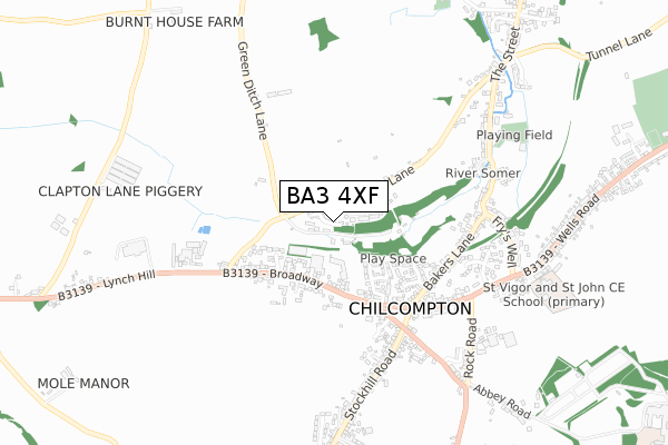 BA3 4XF map - small scale - OS Open Zoomstack (Ordnance Survey) BA3 4XF map - small scale - OS Open Zoomstack (Ordnance Survey)