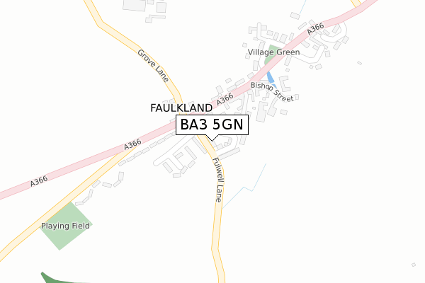 BA3 5GN map - large scale - OS Open Zoomstack (Ordnance Survey)