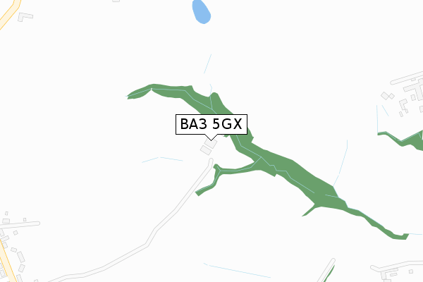 BA3 5GX map - large scale - OS Open Zoomstack (Ordnance Survey)