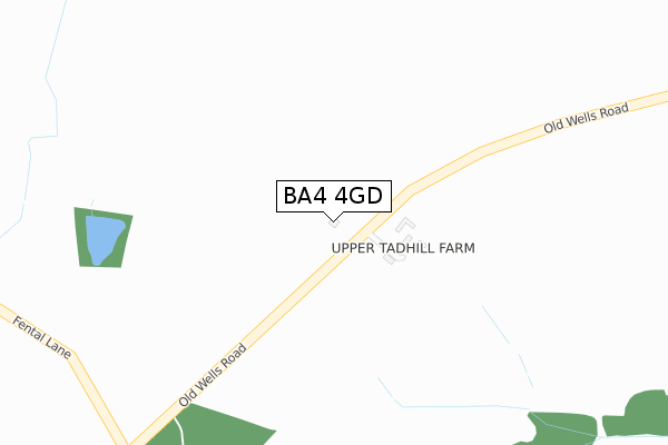 BA4 4GD map - large scale - OS Open Zoomstack (Ordnance Survey)