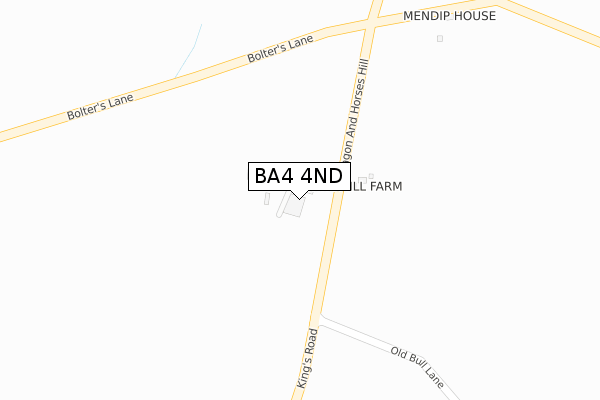 BA4 4ND map - large scale - OS Open Zoomstack (Ordnance Survey)