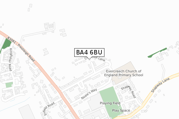 BA4 6BU map - large scale - OS Open Zoomstack (Ordnance Survey) BA4 6BU map - large scale - OS Open Zoomstack (Ordnance Survey)