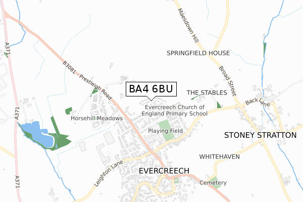 BA4 6BU map - small scale - OS Open Zoomstack (Ordnance Survey) BA4 6BU map - small scale - OS Open Zoomstack (Ordnance Survey)