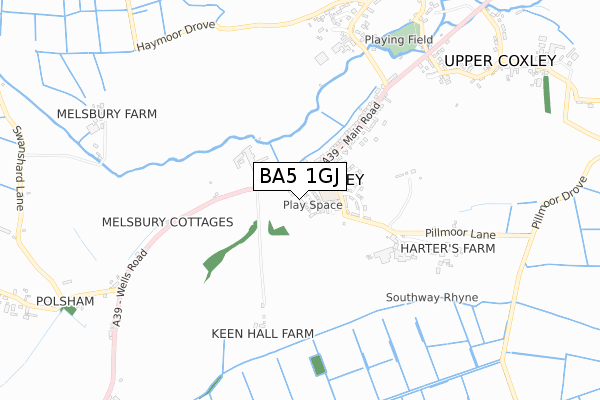 BA5 1GJ map - small scale - OS Open Zoomstack (Ordnance Survey) BA5 1GJ map - small scale - OS Open Zoomstack (Ordnance Survey)
