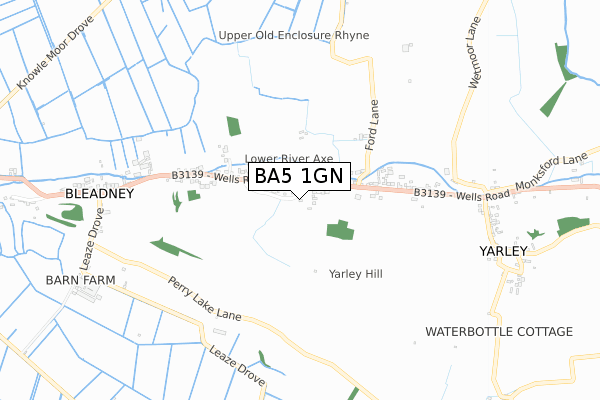 BA5 1GN map - small scale - OS Open Zoomstack (Ordnance Survey) BA5 1GN map - small scale - OS Open Zoomstack (Ordnance Survey)
