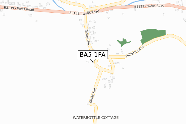 BA5 1PA map - large scale - OS Open Zoomstack (Ordnance Survey)