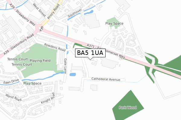 BA5 1UA map - large scale - OS Open Zoomstack (Ordnance Survey) BA5 1UA map - large scale - OS Open Zoomstack (Ordnance Survey)