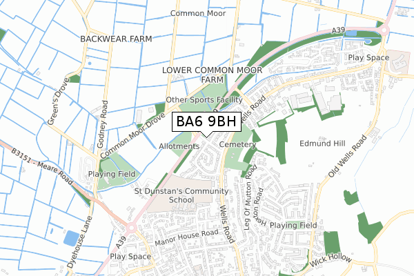BA6 9BH map - small scale - OS Open Zoomstack (Ordnance Survey) BA6 9BH map - small scale - OS Open Zoomstack (Ordnance Survey)