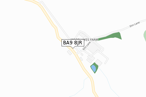 BA9 8JR map - large scale - OS Open Zoomstack (Ordnance Survey)