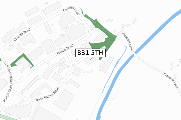 BB1 5TH map - large scale - OS Open Zoomstack (Ordnance Survey)