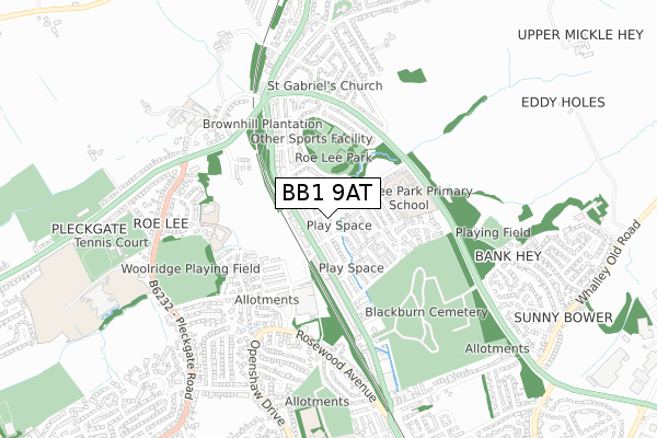 BB1 9AT map - small scale - OS Open Zoomstack (Ordnance Survey) BB1 9AT map - small scale - OS Open Zoomstack (Ordnance Survey)