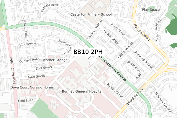 BB10 2PH map - large scale - OS Open Zoomstack (Ordnance Survey) BB10 2PH map - large scale - OS Open Zoomstack (Ordnance Survey)