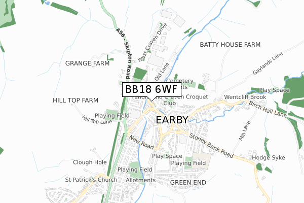 BB18 6WF map - small scale - OS Open Zoomstack (Ordnance Survey) BB18 6WF map - small scale - OS Open Zoomstack (Ordnance Survey)