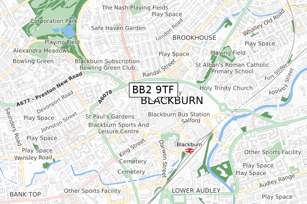 BB2 9TF map - small scale - OS Open Zoomstack (Ordnance Survey) BB2 9TF map - small scale - OS Open Zoomstack (Ordnance Survey)