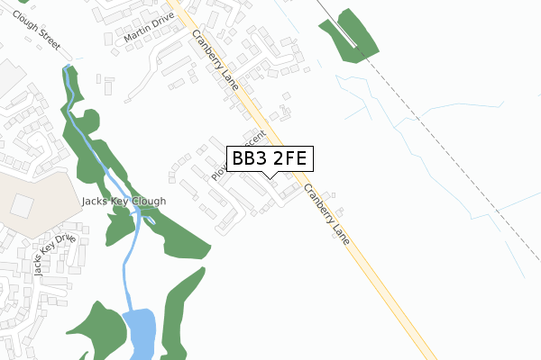 BB3 2FE map - large scale - OS Open Zoomstack (Ordnance Survey)