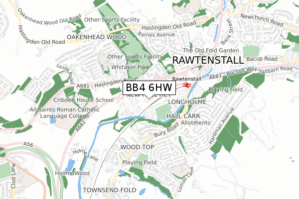 BB4 6HW map - small scale - OS Open Zoomstack (Ordnance Survey) BB4 6HW map - small scale - OS Open Zoomstack (Ordnance Survey)