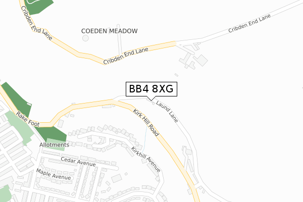 BB4 8XG map - large scale - OS Open Zoomstack (Ordnance Survey) BB4 8XG map - large scale - OS Open Zoomstack (Ordnance Survey)