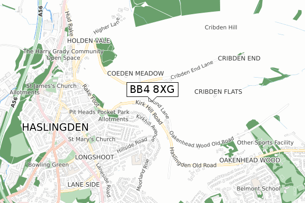 BB4 8XG map - small scale - OS Open Zoomstack (Ordnance Survey) BB4 8XG map - small scale - OS Open Zoomstack (Ordnance Survey)