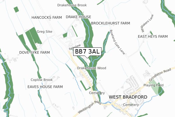 BB7 3AL map - small scale - OS Open Zoomstack (Ordnance Survey) BB7 3AL map - small scale - OS Open Zoomstack (Ordnance Survey)