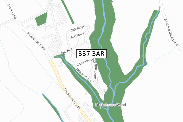 BB7 3AR map - large scale - OS Open Zoomstack (Ordnance Survey) BB7 3AR map - large scale - OS Open Zoomstack (Ordnance Survey)