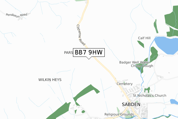 BB7 9HW map - small scale - OS Open Zoomstack (Ordnance Survey) BB7 9HW map - small scale - OS Open Zoomstack (Ordnance Survey)