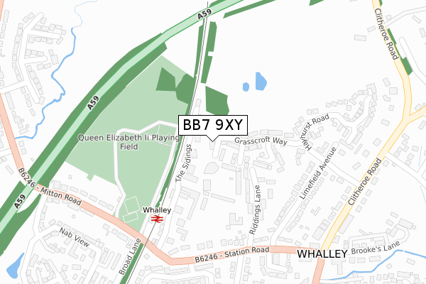 BB7 9XY map - large scale - OS Open Zoomstack (Ordnance Survey) BB7 9XY map - large scale - OS Open Zoomstack (Ordnance Survey)