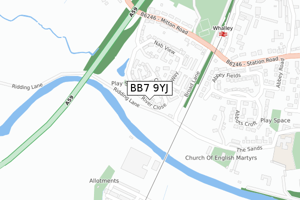 BB7 9YJ map - large scale - OS Open Zoomstack (Ordnance Survey) BB7 9YJ map - large scale - OS Open Zoomstack (Ordnance Survey)