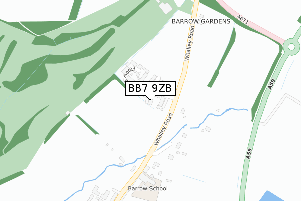 BB7 9ZB map - large scale - OS Open Zoomstack (Ordnance Survey) BB7 9ZB map - large scale - OS Open Zoomstack (Ordnance Survey)