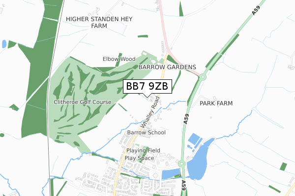 BB7 9ZB map - small scale - OS Open Zoomstack (Ordnance Survey) BB7 9ZB map - small scale - OS Open Zoomstack (Ordnance Survey)