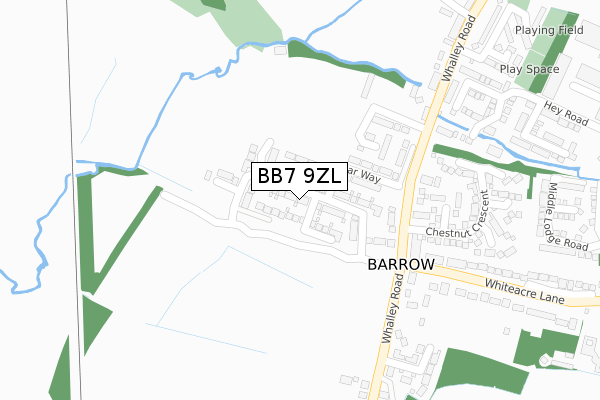 BB7 9ZL map - large scale - OS Open Zoomstack (Ordnance Survey) BB7 9ZL map - large scale - OS Open Zoomstack (Ordnance Survey)