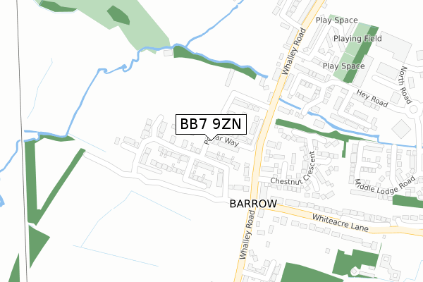 BB7 9ZN map - large scale - OS Open Zoomstack (Ordnance Survey) BB7 9ZN map - large scale - OS Open Zoomstack (Ordnance Survey)
