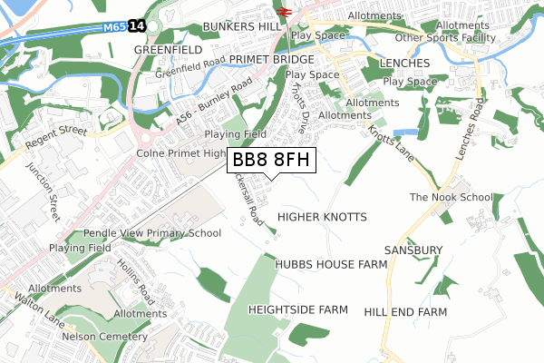 BB8 8FH map - small scale - OS Open Zoomstack (Ordnance Survey) BB8 8FH map - small scale - OS Open Zoomstack (Ordnance Survey)
