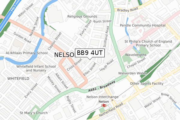 BB9 4UT map - large scale - OS Open Zoomstack (Ordnance Survey) BB9 4UT map - large scale - OS Open Zoomstack (Ordnance Survey)