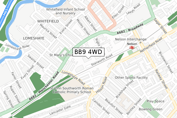 BB9 4WD map - large scale - OS Open Zoomstack (Ordnance Survey) BB9 4WD map - large scale - OS Open Zoomstack (Ordnance Survey)