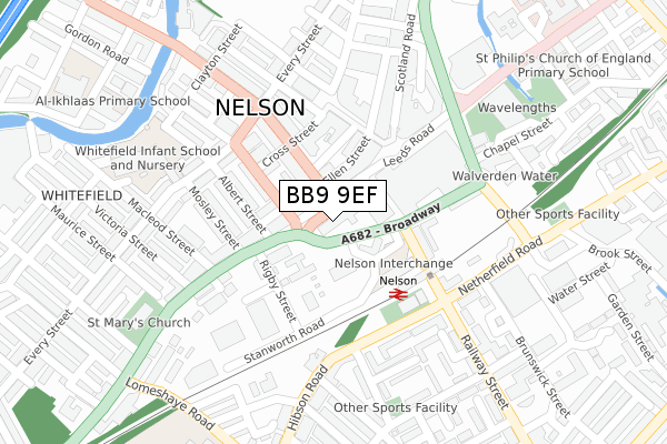 BB9 9EF map - large scale - OS Open Zoomstack (Ordnance Survey) BB9 9EF map - large scale - OS Open Zoomstack (Ordnance Survey)