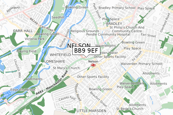 BB9 9EF map - small scale - OS Open Zoomstack (Ordnance Survey) BB9 9EF map - small scale - OS Open Zoomstack (Ordnance Survey)