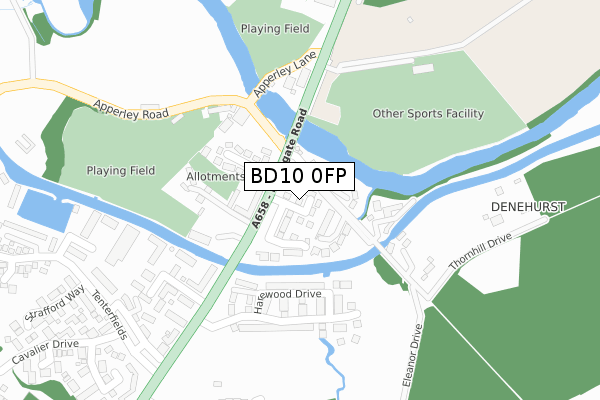 BD10 0FP map - large scale - OS Open Zoomstack (Ordnance Survey) BD10 0FP map - large scale - OS Open Zoomstack (Ordnance Survey)