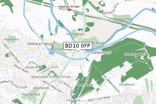 BD10 0FP map - small scale - OS Open Zoomstack (Ordnance Survey) BD10 0FP map - small scale - OS Open Zoomstack (Ordnance Survey)