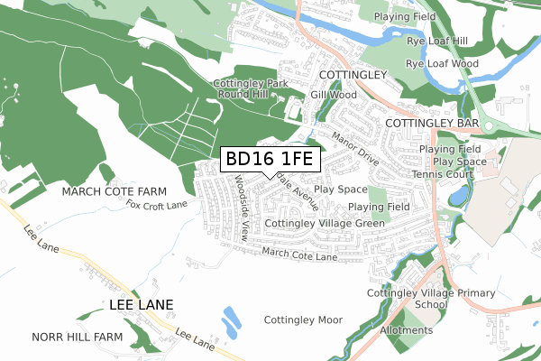 BD16 1FE map - small scale - OS Open Zoomstack (Ordnance Survey) BD16 1FE map - small scale - OS Open Zoomstack (Ordnance Survey)